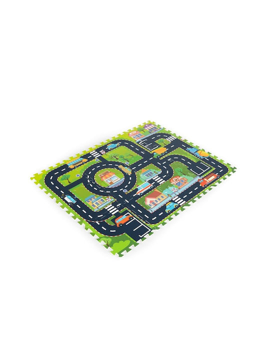 Ecotoys Χαλάκι Δραστηριοτήτων Αυτοκινητόδρομος Πολύχρωμο 114x86cm Πάχους 10mm
