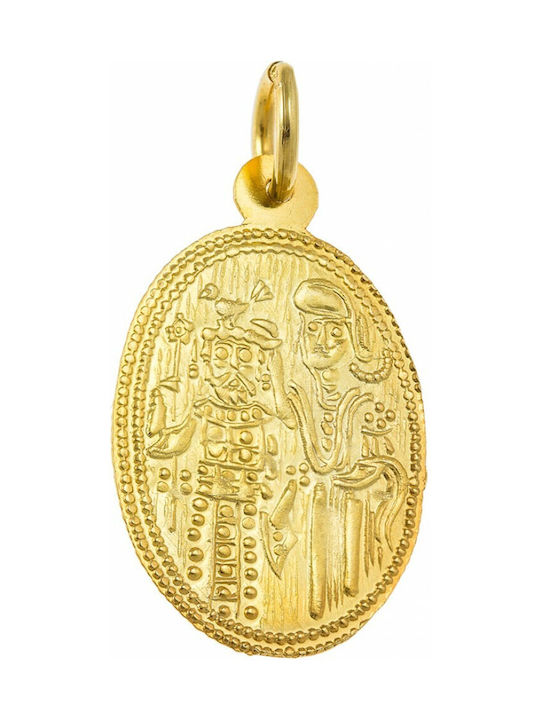 Kritsimis Pendant Kids Talisman with Chain Constantine from Gold 14K 52IK4153