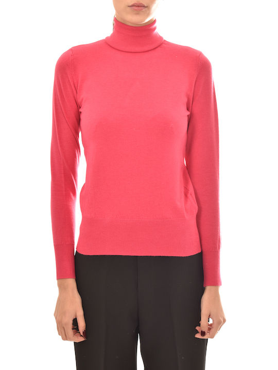 Rinascimento Women's Blouse Long Sleeve Turtleneck Fuchsia