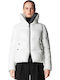 Women's Short Puffer Jacket for Winter White
