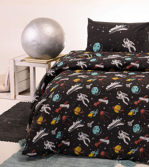 Melinen Kids Cotton Pillowcase Set 50x70cm Black
