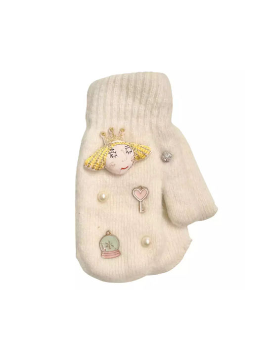 Bode Knitted Kids Gloves Ecru