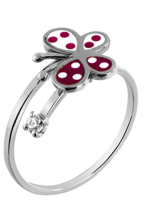 White gold Kids Ring 9K P-27343