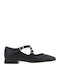 Synthetic Leather Black Heels