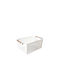 Storage Basket Plastic White 30x19x13cm 1pcs