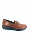 Leder Damen Mokassins in Braun Farbe