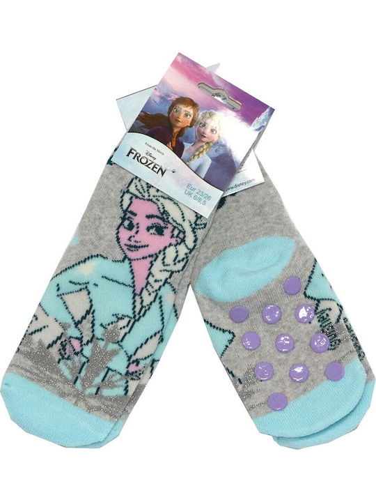 Disney Παιδικές Κάλτσες Αντιολισθητικές Frozen Γκρι