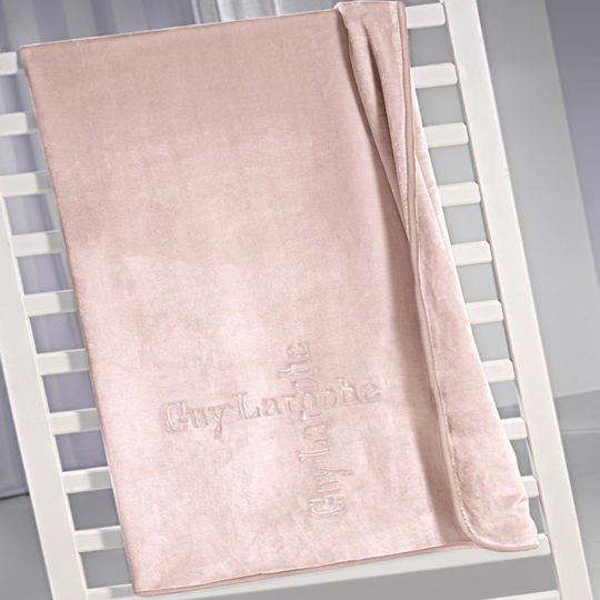 Guy Laroche Decke Kinderbett Samt Rosa Pudra 110x140cm