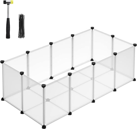Songmics Park für Hunde aus Plastik in Weiß Farbe 125 x 63 x 42cm