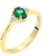 Ring with Zircon made of Gold 9K