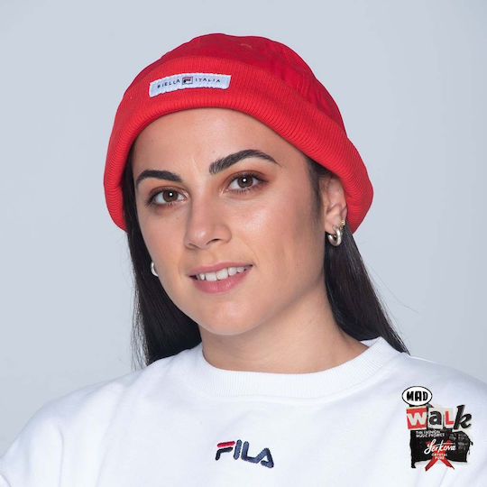 Beanie Unisex Σκούφος Πλεκτός σε Κόκκινο χρώμα