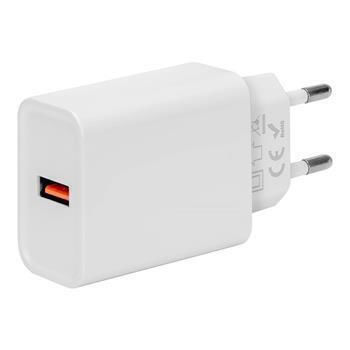 Obal:Me Wireless Charger with USB-A Port 18W Quick Charge 3.0 White