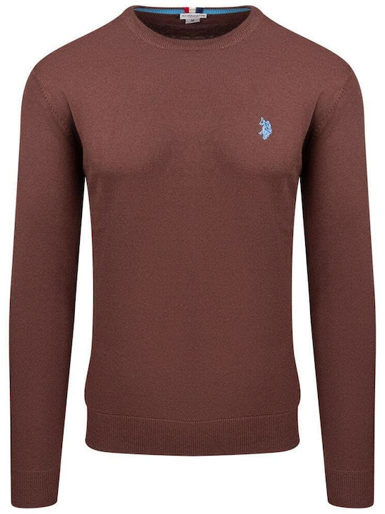 U.S. Polo Assn. Leon Πουλόβερ Μακρυμάνικο Καφέ