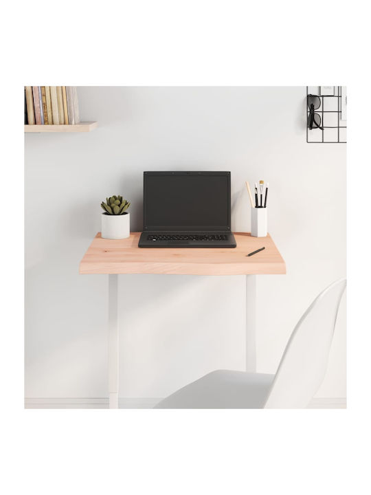 vidaXL Rectangular Office Desk Surface made of Solid Wood Raw 60x50x4cm 3156285 1pcs