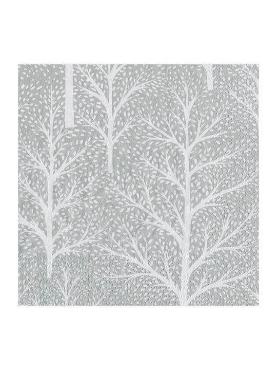 Caspari Christmas Napkins Gray L19xW19cm 1pcs