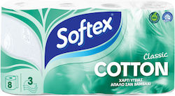 Softex Classic Cotton Hârtie Igienică 8 Rulouri 3 Straturi