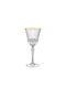 RCR Adagio Set of Glasses for Red Wine made of Crystal in Gold Color Stemmed 280ml 6pcs