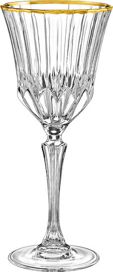 RCR Adagio Set of Glasses for Red Wine made of Crystal in Gold Color Stemmed 280ml 6pcs