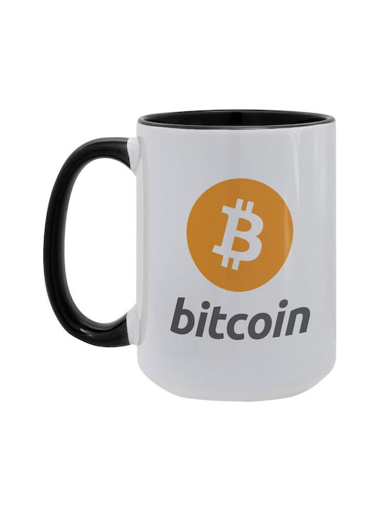 Koupakoupa Bitcoin Cană Ceramică Neagră 450ml 1buc