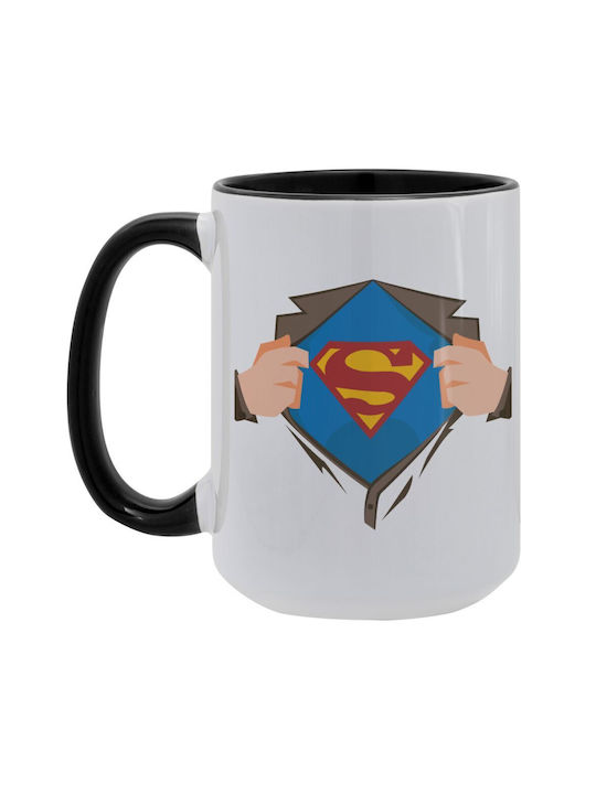 Koupakoupa Superman Hands Mug Ceramic Black 450ml
