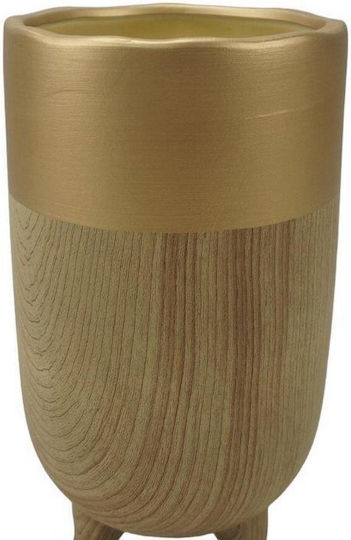 Oriana Ferelli Ceramic Vase Gold Natural 15x27cm