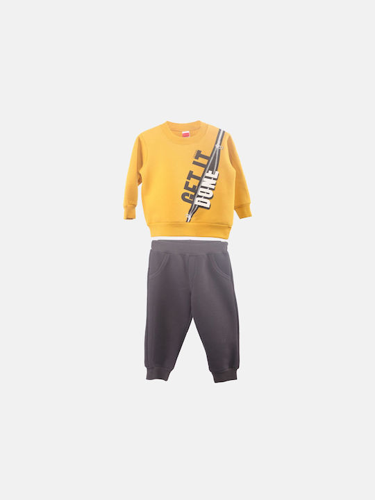 Joyce Kids Sweatpants Set Yellow 2pcs