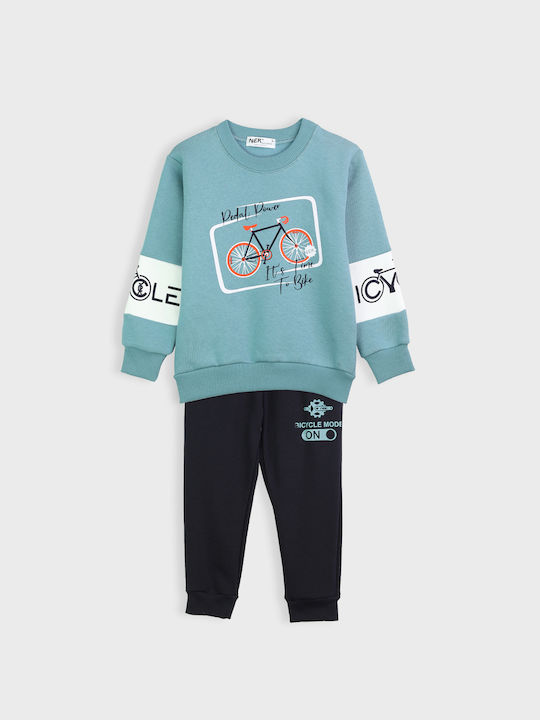 Nek Kids Wear Kinder Sweatpants Set - Jogginganzug Petrol Blau 2Stück