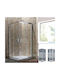 Aquarelle Oia 10 Καμπίνα Ντουζιέρας με Συρόμενη Πόρτα 100x110x180cm Mat Stripes