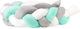 Amek Toys Crib Bumpers Braided Inside Grey - Mint 18x210cm