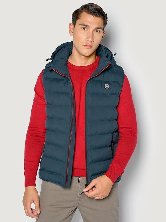 Brokers Jeans Sleeveless Jacket Puffer Petrol