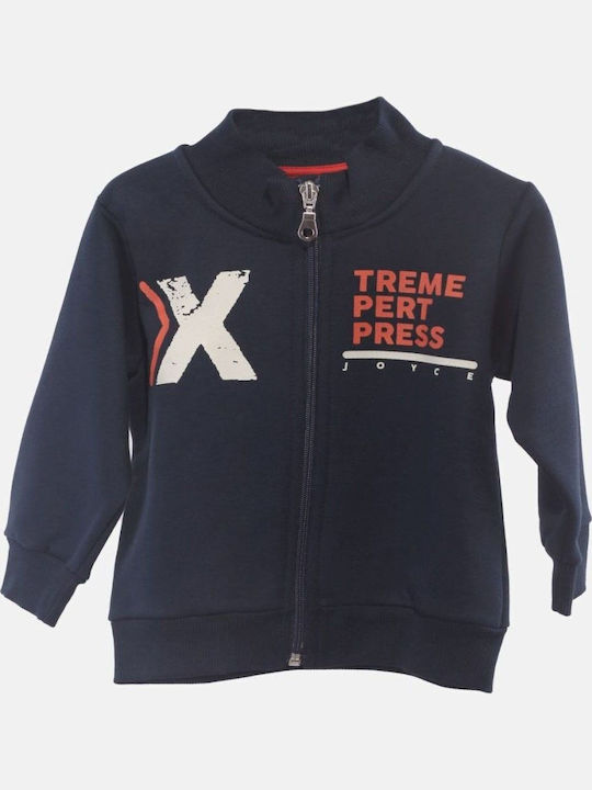 Joyce Kids Cardigan Cotton with Hood Navy Blue ...
