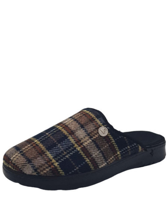 Vesna Men's Printed Slippers Brown