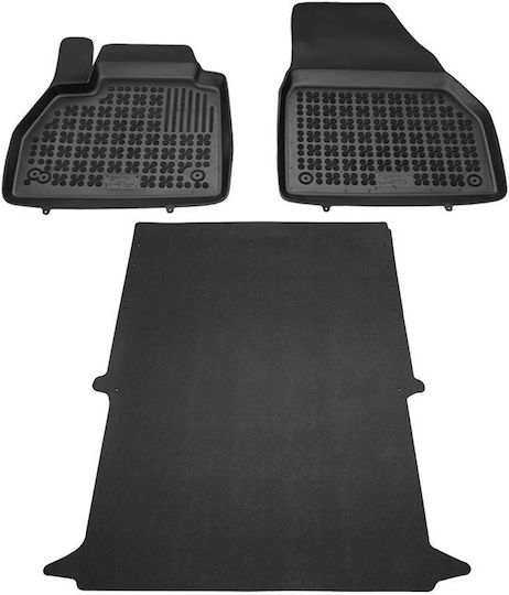 Rezaw Plast Satz Vorder- und Rückseite Auto Fußmatten 3 Stück für Renault Kangoo 2008 2021 Schwarze
