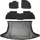 Rezaw Plast Set of Front and Rear Mats 5pcs for Toyota Verso 2009 2018 Black