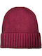 Knitted Beanie Cap Burgundy