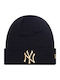 York Yankees Metallic Beanie Unisex Σκούφος Πλεκτός σε Μαύρο χρώμα