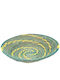 Fruit Bowl Wicker Green 10x35cm