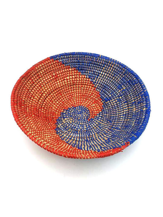 Fruit Bowl Wicker Red 30cm