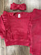 Kids Sweatpants Set Fuchsia 2pcs