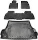 Rezaw Plast Set of Front and Rear Mats 4pcs for Toyota Land Cruiser 2008 2021 Black