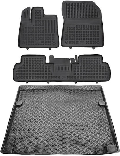 Rezaw Plast Satz Vorder- und Hintermatten 4Stück aus Gummi für Peugeot Rifter Opel Kombi Toyota Proace Citroen Berlingo Honda Stadt Schwarz