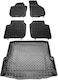 Rezaw Plast Set of Front and Rear Mats 5pcs for Skoda Superb 2008 2015 Black
