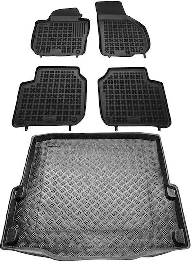 Rezaw Plast Set of Front and Rear Mats 5pcs for Skoda Superb 2008 2015 Black