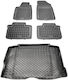 Rezaw Plast Set of Front and Rear Mats 5pcs for Citroen C6 2005 2012 Black