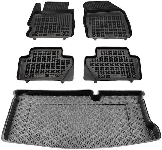 Rezaw Plast Set of Front and Rear Mats 5pcs for Ford Ka 2016 2020 Black