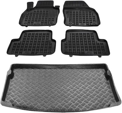 Rezaw Plast Set of Front and Rear Mats 5pcs from Rubber for Audi A1 Black