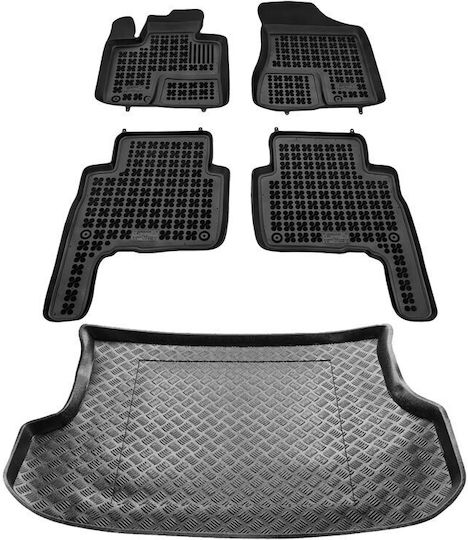 Rezaw Plast Σετ Μπροστινά και Πίσω Πατάκια 5τμχ για Citroen XM Kia Sorento 2010 2015 Μαύρα