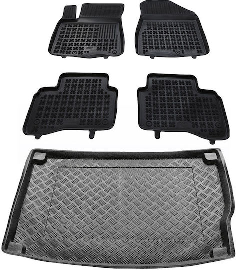 Rezaw Plast Set of Front and Rear Mats 5pcs for Kia Niro 2017+ Black