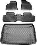 Rezaw Plast Set of Front and Rear Mats 5pcs from Rubber for Peugeot 3008 Black