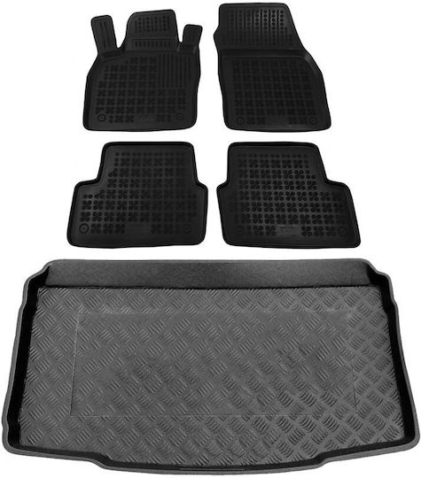 Rezaw Plast Set of Front and Rear Mats 5pcs for Mercedes-Benz V Seat Ibiza 2017 2021 Black